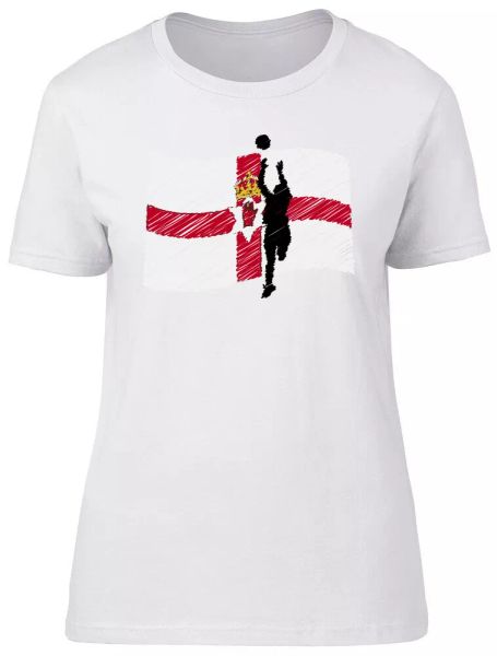 Northern Ireland Netball Ladies Womens Fitted T-Shirt, White;black