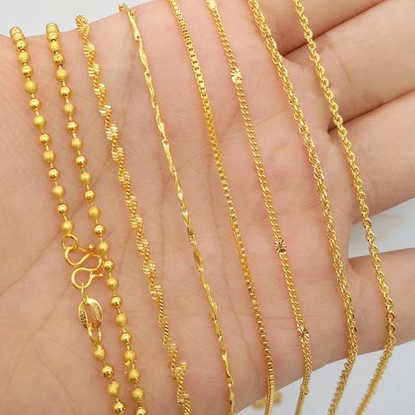 chains long time to fade vietnam sand gold necklace female transfer beads jewelry box water wave clavicle chain, Silver
chains long time to fade vietnam sand gold necklace female transfer beads jewelry box water wave clavicle chain, Silver