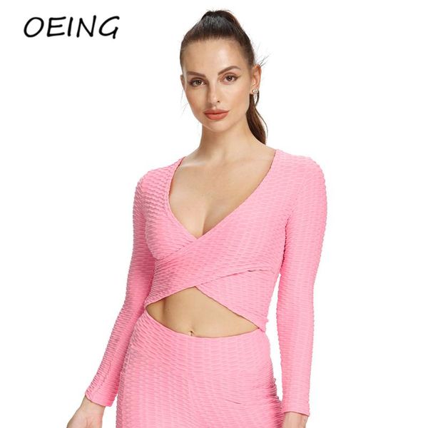 yoga outfit workout shirts for women long sleeve jacquard tights crop gym clothes exercise
yoga outfit workout shirts for women long sleeve jacquard tights crop gym clothes exercise