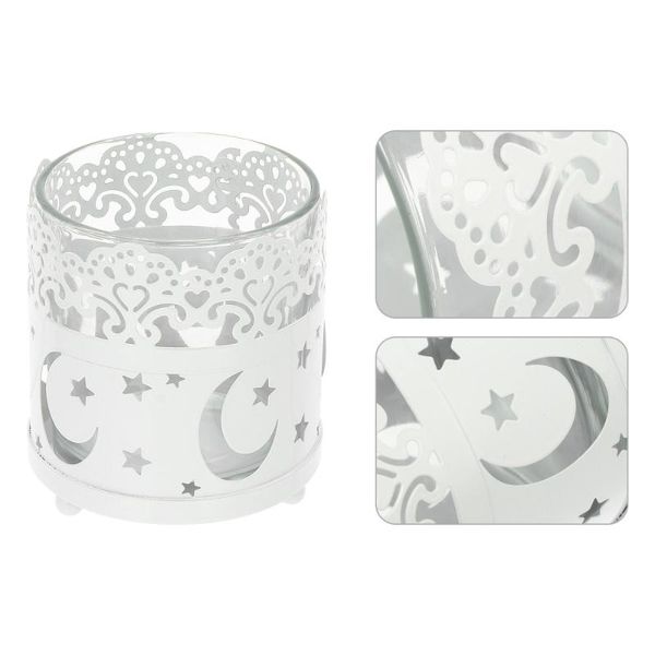 fragrance lamps wrought iron candleholder with glass cup chic candlestick candle holder