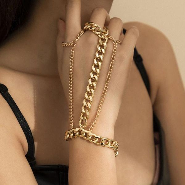 link, chain fashion bohemian golden metal from finger bracelet for women summer beach party punk jewelry accessories, Black
link, chain fashion bohemian golden metal from finger bracelet for women summer beach party punk jewelry accessories, Black