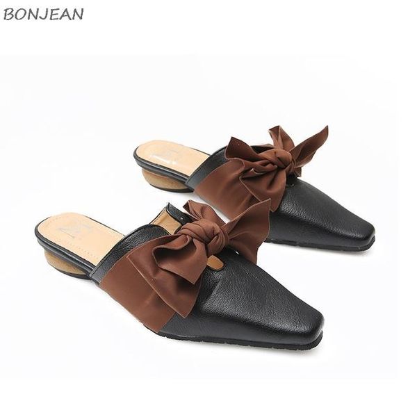 summer women's slippers fashion butterfly knot pointed toe mules closed round heel solid anti slip women, Black
summer women's slippers fashion butterfly knot pointed toe mules closed round heel solid anti slip women, Black