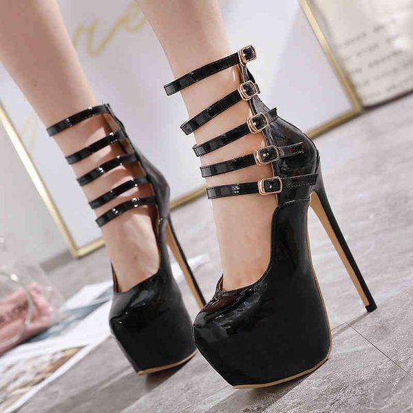 dress shoes fashion luxury women designer pumps hollw out buckle round toe platform high heels 16cm size 35 to 40, Black
dress shoes fashion luxury women designer pumps hollw out buckle round toe platform high heels 16cm size 35 to 40, Black