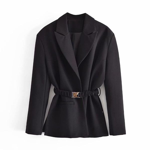 women's suits & blazers puwd casual waist women's suit jacket 2021 autumn fashion personality irregular blazer with belt trendy fem, White;black
women's suits & blazers puwd casual waist women's suit jacket 2021 autumn fashion personality irregular blazer with belt trendy fem, White;black