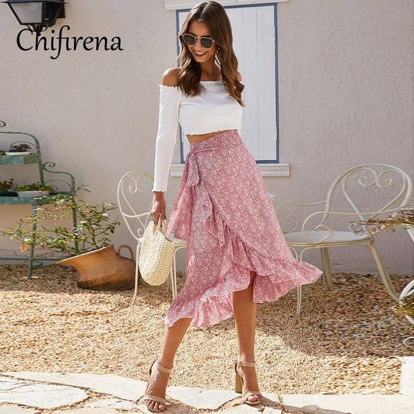 skirts chifirena high waist belt floral print women irregular hem ruffles split summer beach boho vacation chiffon female, Black
skirts chifirena high waist belt floral print women irregular hem ruffles split summer beach boho vacation chiffon female, Black