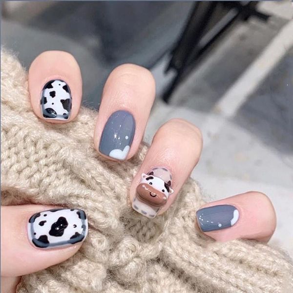 false nails 2021 24pcs cow pattern coffin nail patch glue type removable short paragraph fashion manicure save time, Red;gold
false nails 2021 24pcs cow pattern coffin nail patch glue type removable short paragraph fashion manicure save time, Red;gold