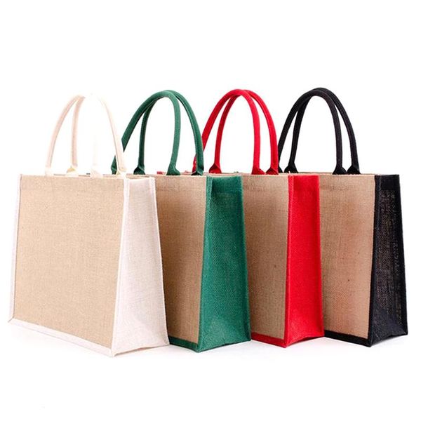 fashionable portable large capacity jute shopping bag retro handbag tote storage bags
fashionable portable large capacity jute shopping bag retro handbag tote storage bags