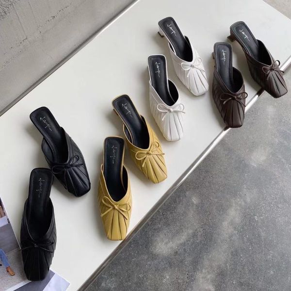 square toe fashion women slippers bow design shallow slip on beach shoes thick low heels casual mules summer slides, Black
square toe fashion women slippers bow design shallow slip on beach shoes thick low heels casual mules summer slides, Black