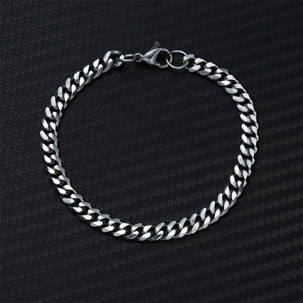 link, chain men stainless steel bracelet women metal male curb cuban link bangle wrist jewelry female accessories friends gift, Black
link, chain men stainless steel bracelet women metal male curb cuban link bangle wrist jewelry female accessories friends gift, Black