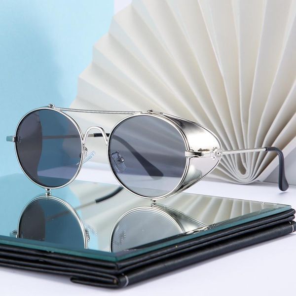 sunglasses personality steampunk metal male round glasses fashion, White;black
sunglasses personality steampunk metal male round glasses fashion, White;black