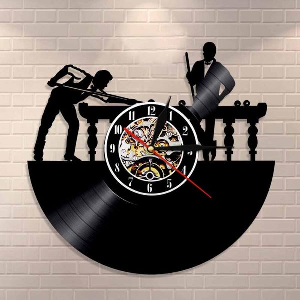 wall clocks billiards player sign personalised clock unique pool snooker room decor record man cave gift