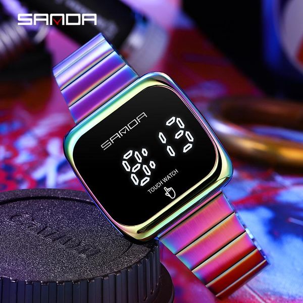 wristwatches sanda men's watch clock led touch screen square digital 30m waterproof sports relógio masculino, Slivery;brown
wristwatches sanda men's watch clock led touch screen square digital 30m waterproof sports relógio masculino, Slivery;brown