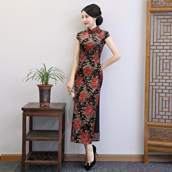 ethnic clothing long women velour chinese traditional dress tight cheongsam elegant mandarin collar qipao spring autumn party vestidos, Red
ethnic clothing long women velour chinese traditional dress tight cheongsam elegant mandarin collar qipao spring autumn party vestidos, Red