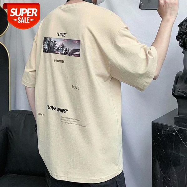 t-shirt net celebrity short-sleeved male flow vibrato all-match loose half-sleeved student clothes #x225, White;black
t-shirt net celebrity short-sleeved male flow vibrato all-match loose half-sleeved student clothes #x225, White;black