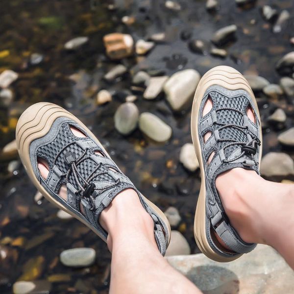 sandals sport rubber safety running hollow casual for sandles comfortable sneakers leather blade breathable man sandal slippers sports, Black
sandals sport rubber safety running hollow casual for sandles comfortable sneakers leather blade breathable man sandal slippers sports, Black