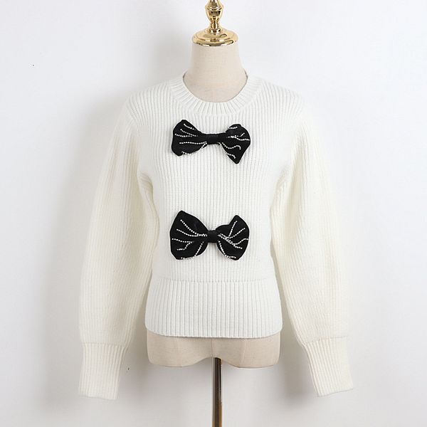 women's sweaters retro female sweet style jumper 2021 spring black bow loose pullover white brand clothing 3ra9, White;black
women's sweaters retro female sweet style jumper 2021 spring black bow loose pullover white brand clothing 3ra9, White;black