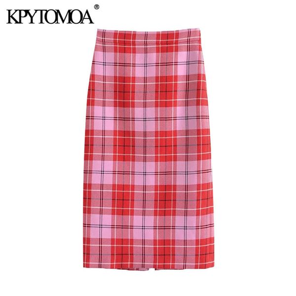 women chic fashion back slit check midi skirt vintage high waist side zipper female skirts mujer 210416, Black
women chic fashion back slit check midi skirt vintage high waist side zipper female skirts mujer 210416, Black