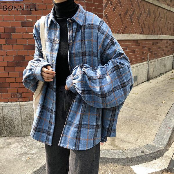 basic jackets women ins chic plaid lantern sleeve harajuku korean ladies outwear fashion single breasted vintage femme jacket women's, Black;brown
basic jackets women ins chic plaid lantern sleeve harajuku korean ladies outwear fashion single breasted vintage femme jacket women's, Black;brown
