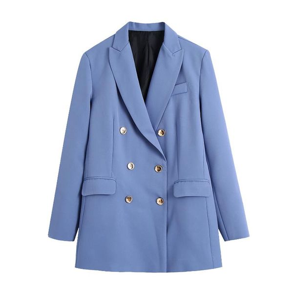 women's suits & blazers autumn 2021 fashion double-breasted blue temperament suit jacket streetwear qn*, White;black
women's suits & blazers autumn 2021 fashion double-breasted blue temperament suit jacket streetwear qn*, White;black