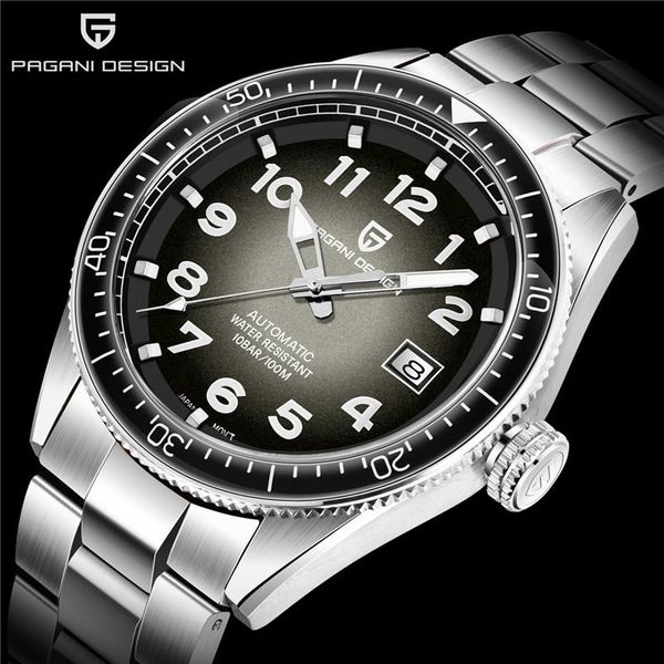 wristwatches pagani design men watch stainless steel water automatic mechanical male sport clock, Slivery;brown
wristwatches pagani design men watch stainless steel water automatic mechanical male sport clock, Slivery;brown