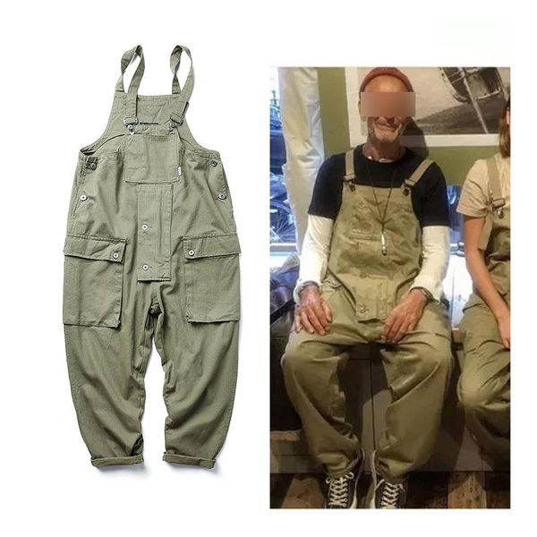 men's pants safari style multi-pocket overalls men streetwear work cargo jumpsuit dungarees baggy bib trousers, Black
men's pants safari style multi-pocket overalls men streetwear work cargo jumpsuit dungarees baggy bib trousers, Black