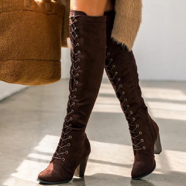 boots autumn winter women shoes lace up thigh high long heels cross strappy platform punk over the knee, Black
boots autumn winter women shoes lace up thigh high long heels cross strappy platform punk over the knee, Black