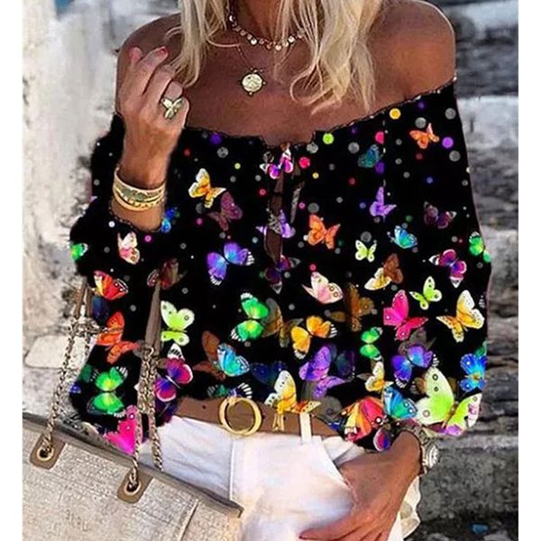 women spring autumn ruffles chiffon tees floral plus size belt off shoulder casual femme blouse shirt beboho, White
women spring autumn ruffles chiffon tees floral plus size belt off shoulder casual femme blouse shirt beboho, White