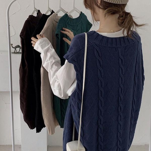 women's leather & faux 5 colors fashion vest v-neck sweater vests for women loose autumn winter casual vintage sleeveless jacket u6po, Black
women's leather & faux 5 colors fashion vest v-neck sweater vests for women loose autumn winter casual vintage sleeveless jacket u6po, Black