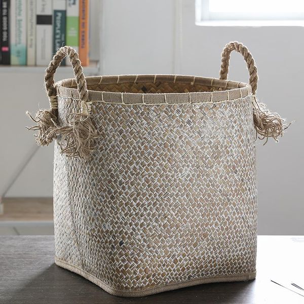 storage baskets handmade woven laundry basket retro rope handle straw striped toy size l
storage baskets handmade woven laundry basket retro rope handle straw striped toy size l