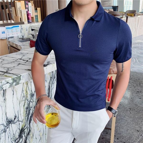 summer shirt solid color zipper mens polo decoration poloshirt breathable tee golf tennis brand plus, White;black
summer shirt solid color zipper mens polo decoration poloshirt breathable tee golf tennis brand plus, White;black