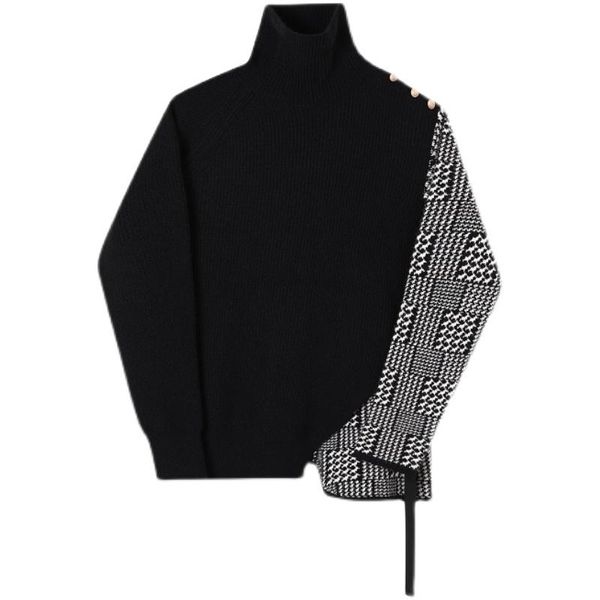 men's sweaters viankani winter men thicken splice bandage pullover turtleneck sweater man harajuku streetwear fashion casual knitwear, White;black
men's sweaters viankani winter men thicken splice bandage pullover turtleneck sweater man harajuku streetwear fashion casual knitwear, White;black