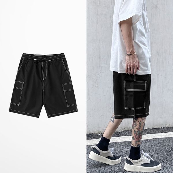 summer hip hop ins cargo five point sport shorts men brand short pants big pockets oversize men's 210714, White;black
summer hip hop ins cargo five point sport shorts men brand short pants big pockets oversize men's 210714, White;black