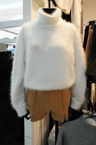 women's sweaters korean turtleneck women autumn winter brushy imitated mink cashmere knitted pullover fuzzy ladies jumpers l1, White;black
women's sweaters korean turtleneck women autumn winter brushy imitated mink cashmere knitted pullover fuzzy ladies jumpers l1, White;black