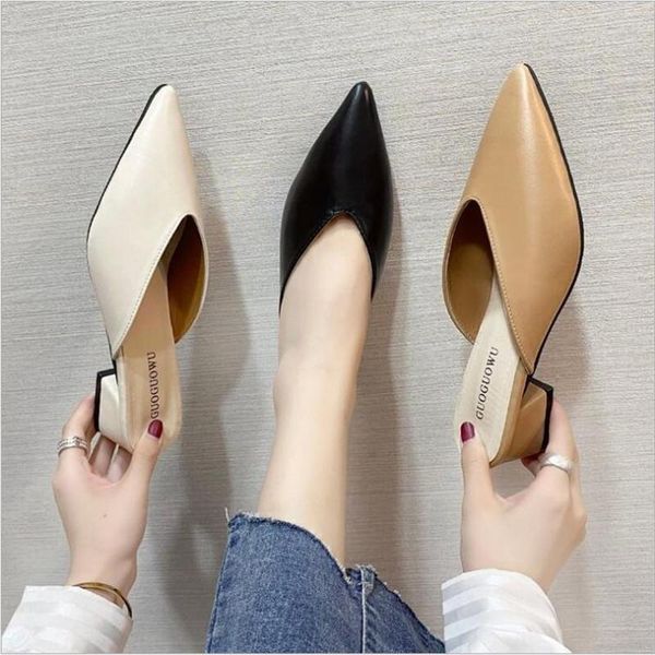ladies pointed toe thick heel high heels women's fashion mid-heeled shoes summer slippers black khaki creamy-white dress
ladies pointed toe thick heel high heels women's fashion mid-heeled shoes summer slippers black khaki creamy-white dress