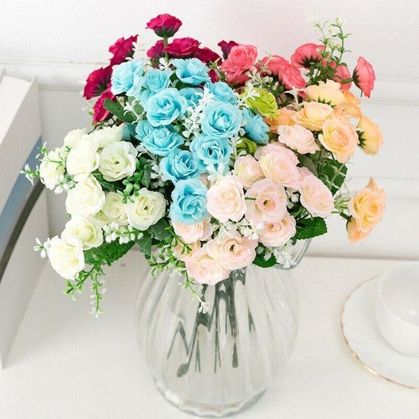 decorative flowers & wreaths 15 head mini roses artificial flower fake bouquet fall decoration wedding scene marriage accessories home decor
decorative flowers & wreaths 15 head mini roses artificial flower fake bouquet fall decoration wedding scene marriage accessories home decor