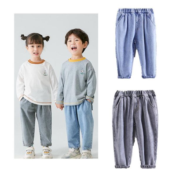 children's jeans pants korean loose casual boys and girls middle waist straight grey blue 2021 spring / autumn clothes
children's jeans pants korean loose casual boys and girls middle waist straight grey blue 2021 spring / autumn clothes