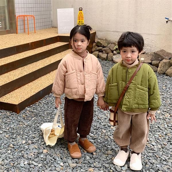 down coat korean style winter fleece thicken quilted coats for boys and girls solid color thick warm short jackets, Blue;gray
down coat korean style winter fleece thicken quilted coats for boys and girls solid color thick warm short jackets, Blue;gray