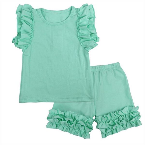 girls summer clothes kids clothing baby sets ruffle tank shorts children outfits set set10 colors, White
girls summer clothes kids clothing baby sets ruffle tank shorts children outfits set set10 colors, White