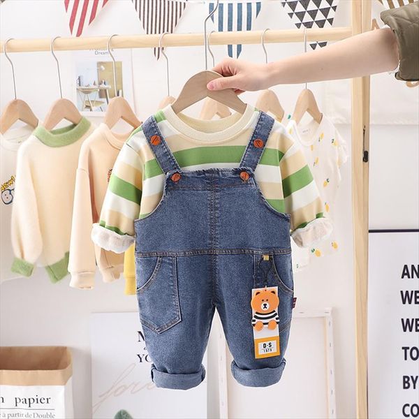 baby girls boys clothing sets toddler infant clothes spring stripe t shirt overalls children kids casual costume, White
baby girls boys clothing sets toddler infant clothes spring stripe t shirt overalls children kids casual costume, White