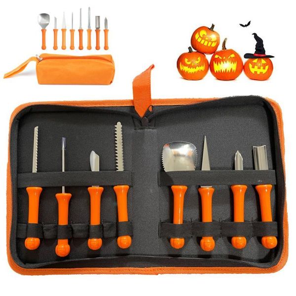 professional hand tool sets 8pcs upgraded halloween pumpkin hand-carved device stainless steel decorations set with storage bag
professional hand tool sets 8pcs upgraded halloween pumpkin hand-carved device stainless steel decorations set with storage bag