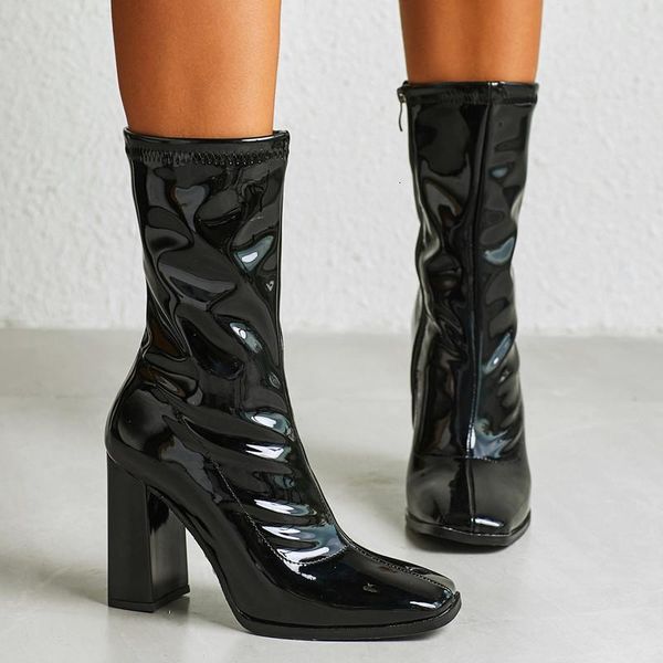 boots autumn winter fashion square toe women's ankle comfortable high heels faux suede stretch female casual chunky shoes swxf, Black
boots autumn winter fashion square toe women's ankle comfortable high heels faux suede stretch female casual chunky shoes swxf, Black