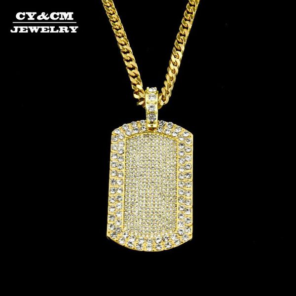 pendant necklaces men hiphop jewelry bling smooth army card lced out rhinestone gold silver color dog tag necklace
pendant necklaces men hiphop jewelry bling smooth army card lced out rhinestone gold silver color dog tag necklace