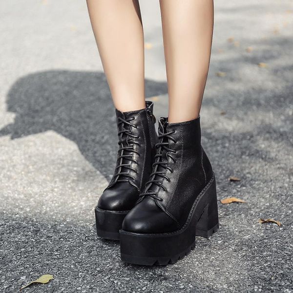 boots spring autumn fashion women high heels platform buckle lace up leather short booties black ladies shoes promotion
boots spring autumn fashion women high heels platform buckle lace up leather short booties black ladies shoes promotion