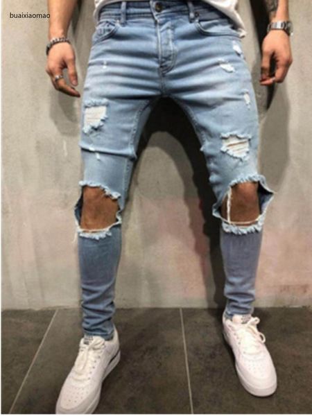summer fashion streetwear men's vintage blue gray color skinny destroyed ripped jeans broken punk pants homme w4xl
summer fashion streetwear men's vintage blue gray color skinny destroyed ripped jeans broken punk pants homme w4xl