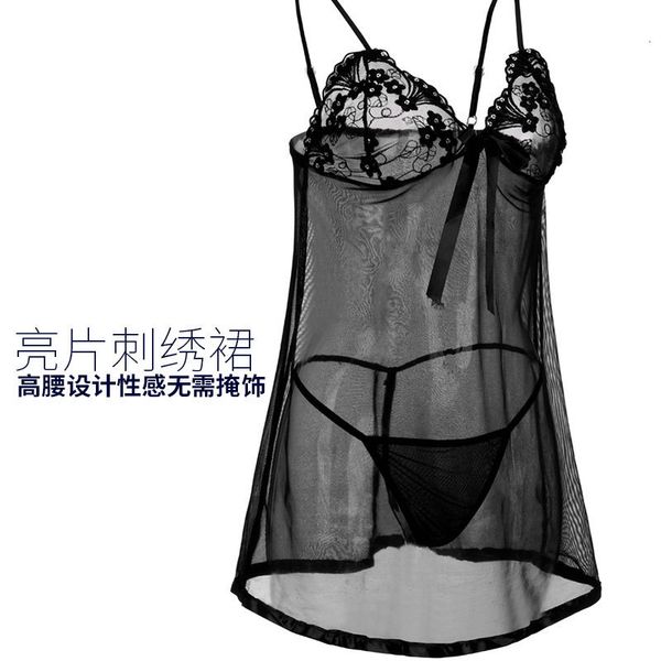 underwear sequin embroidery mesh lace pajamas women' seductive suspender skirt, Red;black
underwear sequin embroidery mesh lace pajamas women' seductive suspender skirt, Red;black