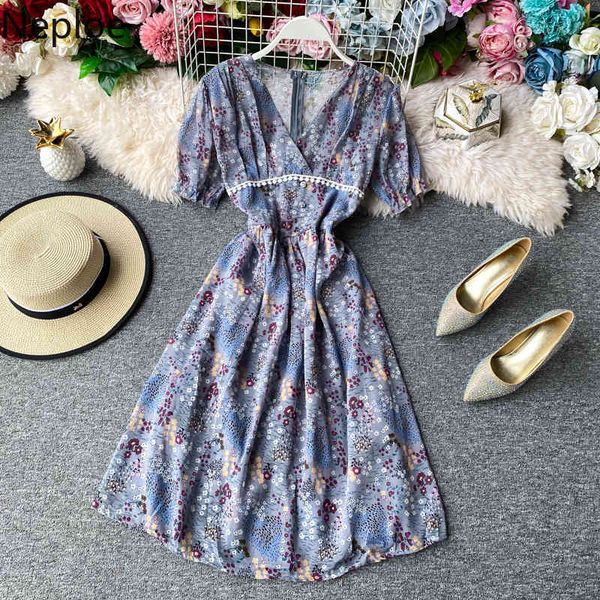 neploe flower print chiffon dress women retro v neck short sleeve female dresses summer elegant slim waist ladies vestidos 210423, Black;gray
neploe flower print chiffon dress women retro v neck short sleeve female dresses summer elegant slim waist ladies vestidos 210423, Black;gray