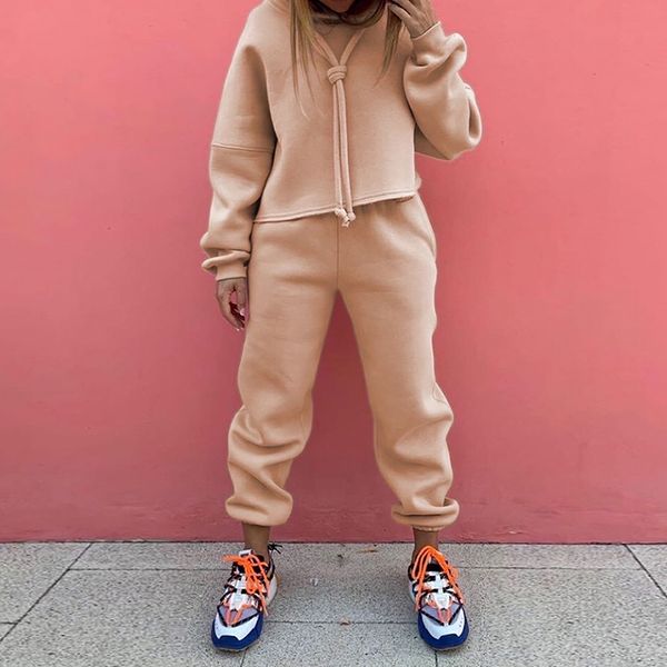 fashion loose casual hoodie suit two piece set womens tracksuits womens solid color two piece sets thick warm suits xxxl, White
fashion loose casual hoodie suit two piece set womens tracksuits womens solid color two piece sets thick warm suits xxxl, White