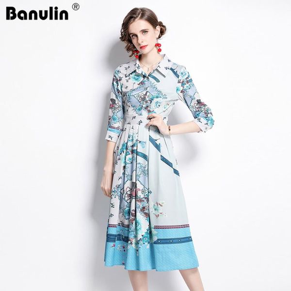 casual dresses elegant spring 3/4 sleeve shirt collar floral midi dress runway designer woman robe fashion holiday vestido n66509, Black;gray
casual dresses elegant spring 3/4 sleeve shirt collar floral midi dress runway designer woman robe fashion holiday vestido n66509, Black;gray