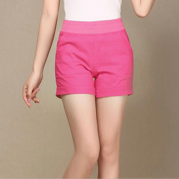 women's shorts european and american bf summer wind female candy color high waist linen women loose elastic plus size, White;black
women's shorts european and american bf summer wind female candy color high waist linen women loose elastic plus size, White;black