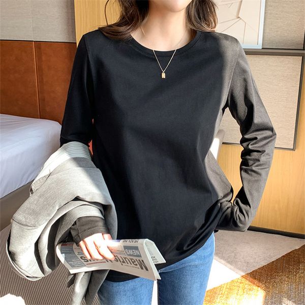 women's blouses & shirts hzirip female cotton t-shirt, solid-colored shirt and comfortable for all clothes, long sleeve, big size, basi, White
women's blouses & shirts hzirip female cotton t-shirt, solid-colored shirt and comfortable for all clothes, long sleeve, big size, basi, White